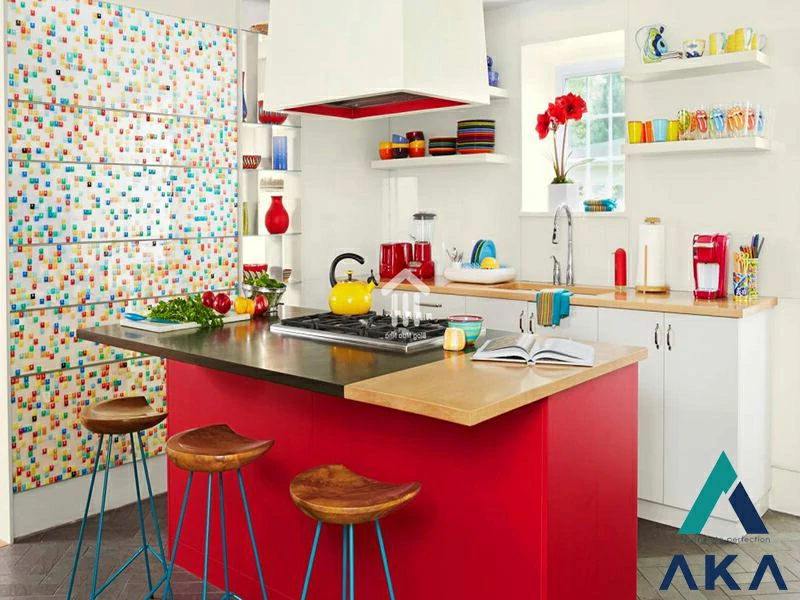 Một căn phòng bếp đẹp mắt với phong cách Pop Art