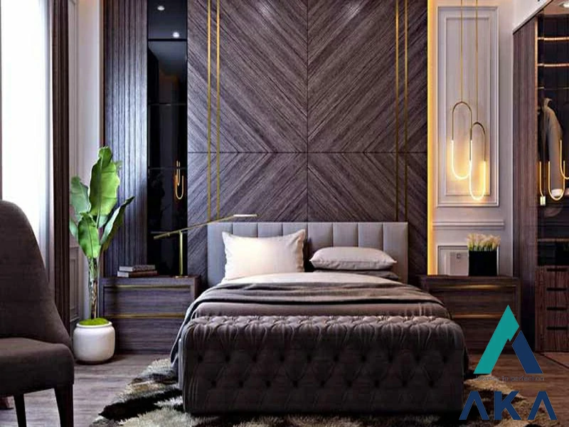 Nội thất gỗ mang đến cảm giác ấm áp và thư thái cho phòng ngủ