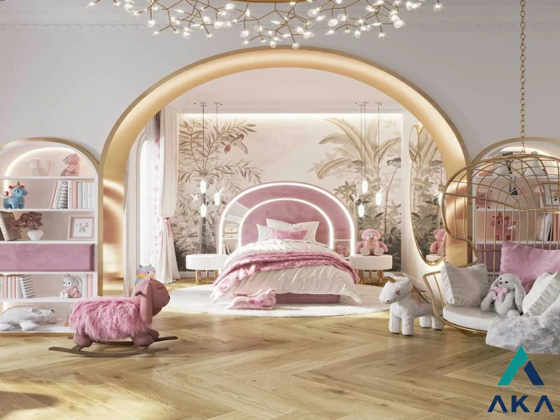 Thiết kế phòng ngủ con gái kiểu công chúa